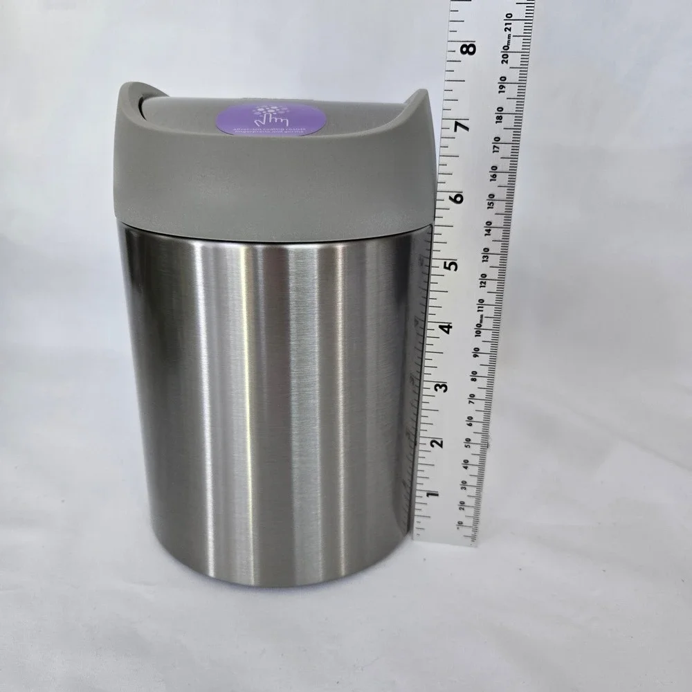 simplehuman Countertop Trash Can 1.5L Silver Brushed Stainless Swing Lid NEW